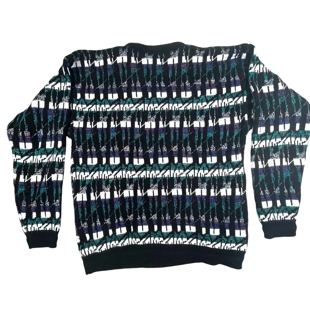 Vintage Expressions‎ Cosby Sweater Mens XL Striped Knit Grandpacore 90s